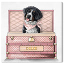 Pink Luxury Trunk - Custom Pet Portrait