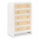 Siena Ash Wood And Natural Cane Chest - White