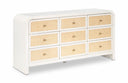 Siena Ash Wood And Natural Cane Dresser - White