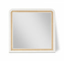 Siena Ash Wood And Natural Cane Frame Mirror - White