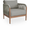 Maui Water Resistant Fabric Upholstered Outdoor Patio Chair - Grey