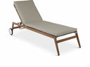 Maui Water Resistant Fabric Upholstered Outdoor Patio Lounger - Grey
