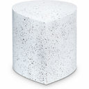 Petal Terrazzo Pattern Iron Coffee Table - White
