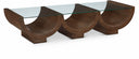 Beverwil Glass Top And Oak Veneer Base Coffee Table - Brown