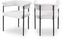 Malin Boucle Fabric Upholstered Dining Chair - Cream