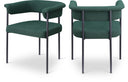 Malin Boucle Fabric Upholstered Dining Chair - Green