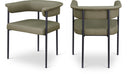 Malin Vegan Leather Upholstered Dining Chair - Olive