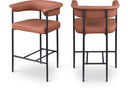 Malin Vegan Leather Upholstered Counter Stool - Cognac