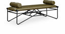 Gatsby Vegan Leather Upholstered Bench - Olive