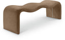 Willow Vegan Leather Upholstered Bench - Brown