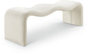 Willow Vegan Leather Upholstered Bench - Cream