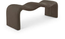 Willow Corduroy Fabric Upholstered Bench - Brown