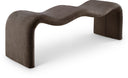 Willow Chenille Fabric Upholstered Bench - Brown