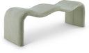 Willow Chenille Fabric Upholstered Bench - Mint