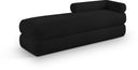 Kennedy Teddy Fabric Upholstered Bench - Black