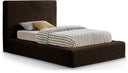 Dexter Corduroy Fabric Upholstered Twin Bed - Brown