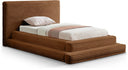 Drew Corduroy Fabric Upholstered Twin Bed - Saddle