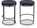 Madison Vegan Leather Upholstered Counter Stool - Black