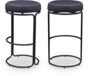 Madison Vegan Leather Upholstered Bar Stool - Black