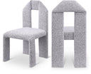 Bennett Boucle Fabric Upholstered Dining Chair - Grey
