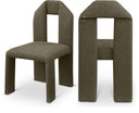 Bennett Boucle Fabric Upholstered Dining Chair - Olive