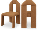 Bennett Boucle Fabric Upholstered Dining Chair - Saddle