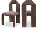 Bennett Chenille Fabric Upholstered Dining Chair - Brown