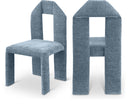 Bennett Chenille Fabric Upholstered Dining Chair - Light Blue