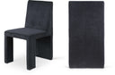Benson Corduroy Fabric Upholstered Dining Chair - Black