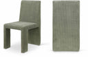Benson Corduroy Fabric Upholstered Dining Chair - Green