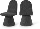 Renuar Fabric Upholstered Dining Chair - Black