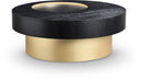 Makai Oak Veneer Top And Metal Base Coffee Table - Black