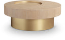 Makai Oak Veneer Top And Metal Base Coffee Table - Natural