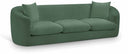 Penelope 92.5" Chenille Fabric Upholstered Sofa - Green