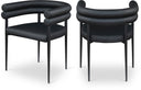 Lavina Vegan Leather Upholstered Dining Chair - Black