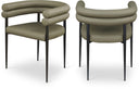 Lavina Vegan Leather Upholstered Dining Chair - Olive