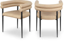 Lavina Vegan Leather Upholstered Dining Chair - Tan