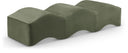 Wave Velvet Upholstered Bench - Green