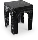 Palermo Genuine Marble End Table - Black