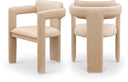 Brenda Vegan Leather Upholstered Dining Chair - Tan