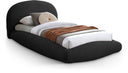 Genesis Teddy Fabric Upholstered Floating Twin Bed - Black