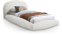 Genesis Teddy Fabric Upholstered Floating Twin Bed - Cream