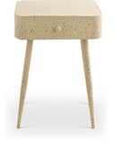 Rylan Terrazzo Pattern Iron Nightstand - Beige