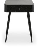 Rylan Terrazzo Pattern Iron Nightstand - Black