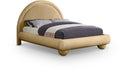 Madrid Velvet Upholstered Bed - Camel