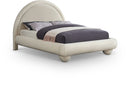 Madrid Velvet Upholstered Bed - Cream