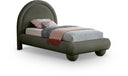 Madrid Velvet Upholstered Twin Bed - Green