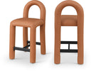 Amari Vegan Leather Upholstered Counter Stool - Cognac