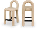 Amari Vegan Leather Upholstered Counter Stool - Tan