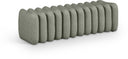 Atticus Vegan Leather Upholstered Bench - Green